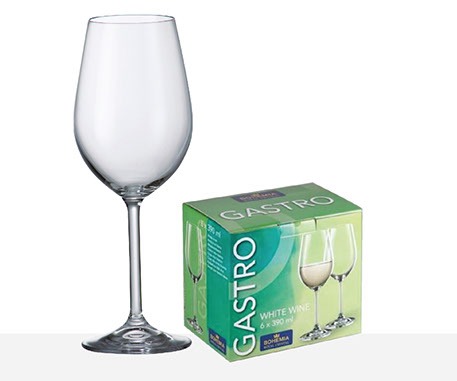 Copas De Cristal Vino Bohemia Gastro White Wine 390 Ml X6