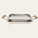 brasero/parrilla acero inox. 304 asas en madera