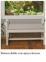 Butaca doble con apoya brazos
