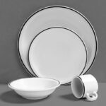 Juego x6 Plato postre porcelana Tsuji 407