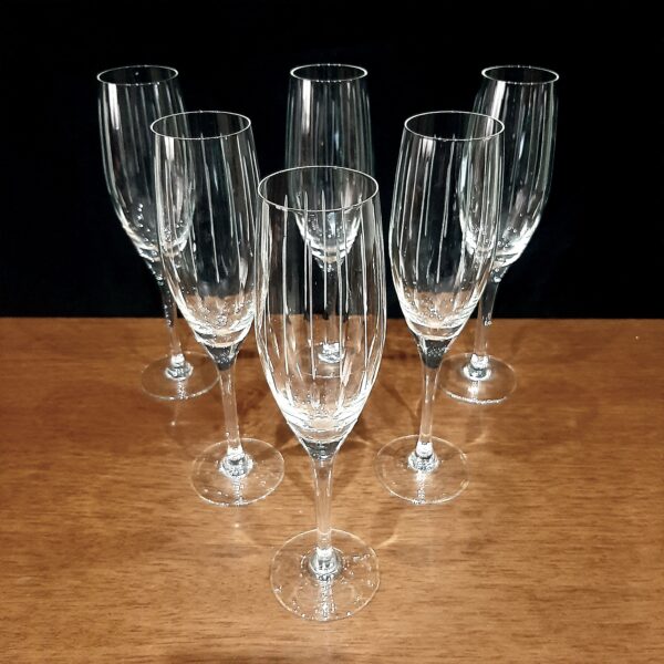 juego x6 copas champagne venus tallado filete - Imagen 2