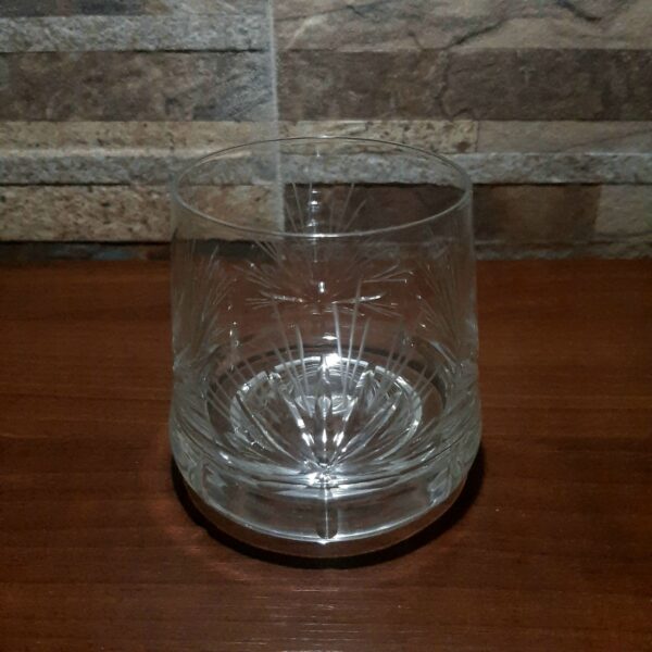juego x6 vaso whisky Danes tallado palmera - Imagen 2