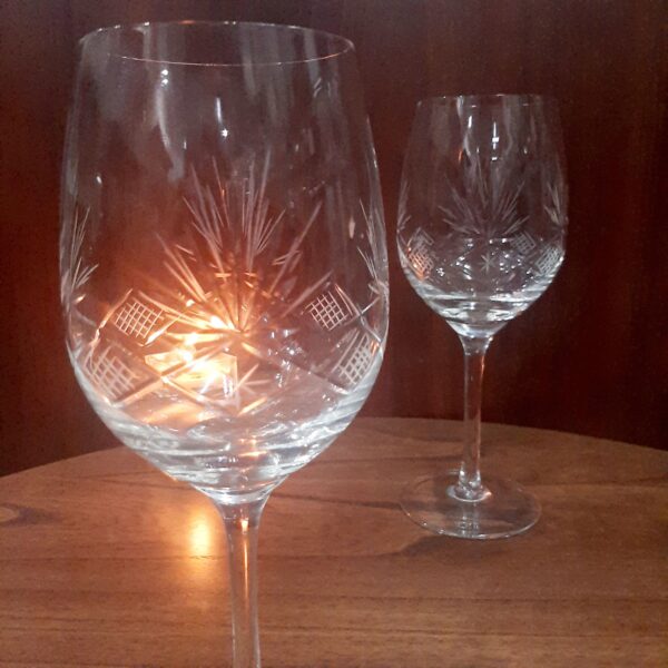 Copa de vino x6 mod. cabernet 750 ml tallado rombo y palmera - Imagen 2