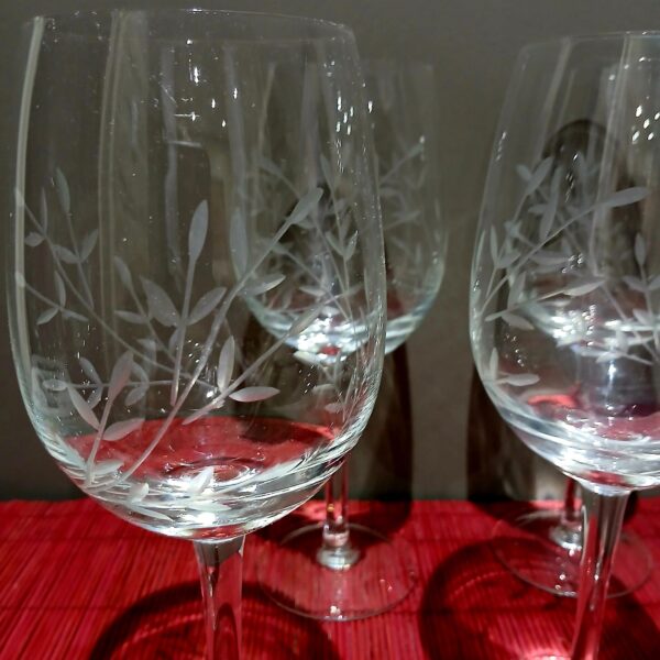 Copas vino x6 mod. premiun 650 ml tallado hojitas - Imagen 6