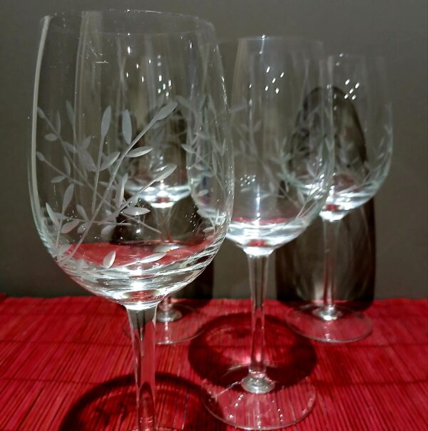 Copas vino x6 mod. premiun 650 ml tallado hojitas - Imagen 7