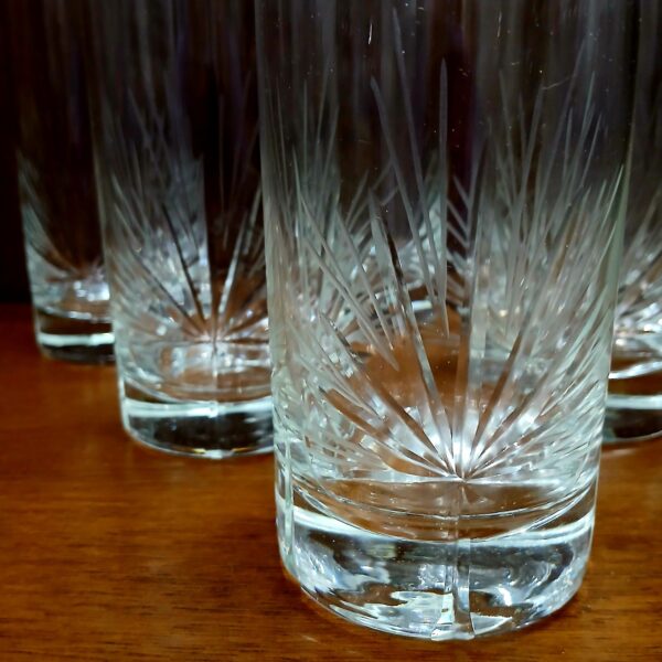 juego de vasos trago largo x6 tallados a mano - Imagen 16