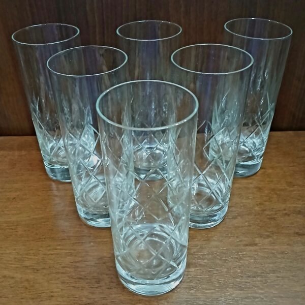 juego de vasos trago largo x6 tallados a mano - Imagen 19