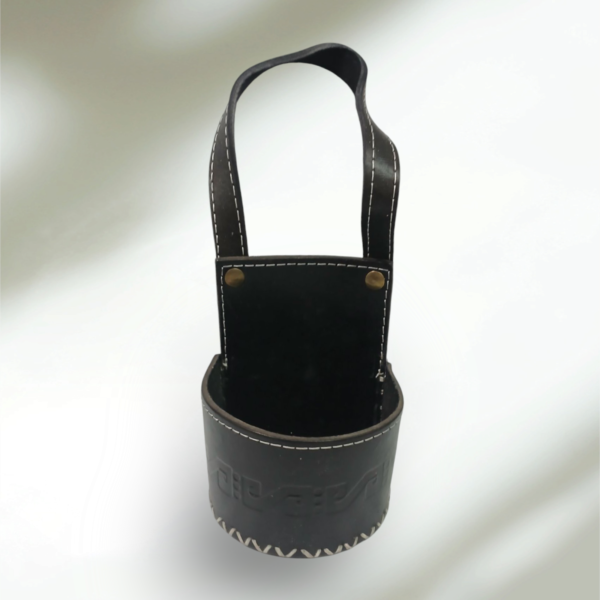 Porta Mate auto 100% cuero negro