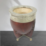 mate imperial de alpaca con base y bolita en alpaca virola lisa