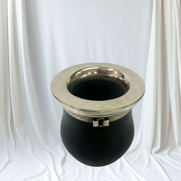 mate jarrito con cuello algarrobo base de alpaca - Imagen 4