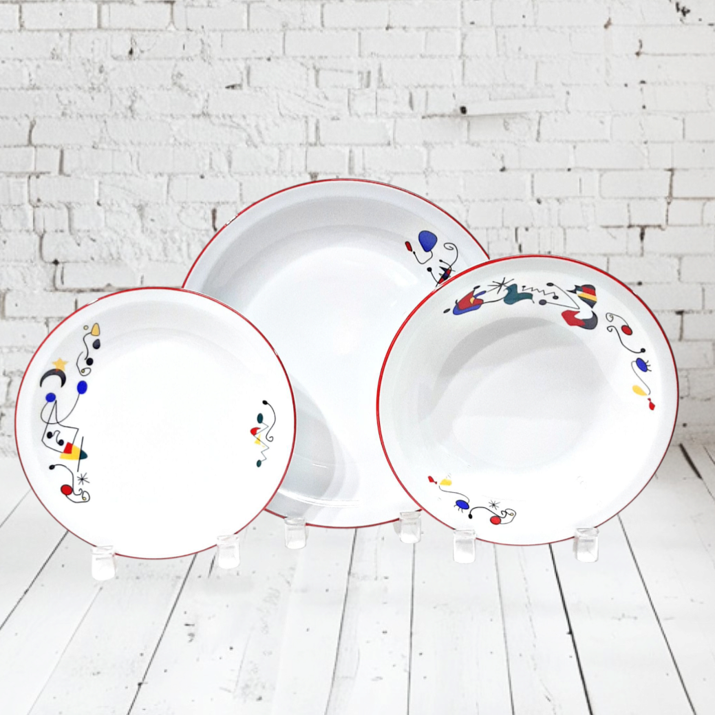 Juego x6 Plato postre porcelana Tsuji 469 MIRO - Imagen 2