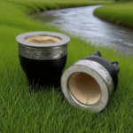 mate imperial cuero negro combinado acero/alpaca