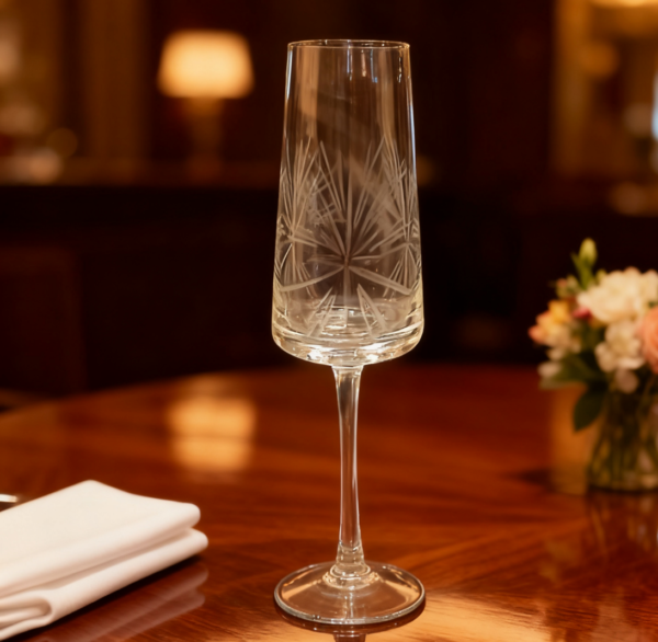 juego x 6 copas champagne horizonte tallado palmera