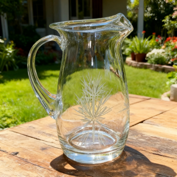 Jarra imperial 2 lts tallado palmera