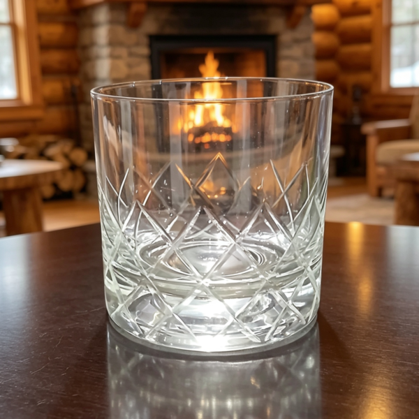 Vaso whisky x6 380 ml tallado reja
