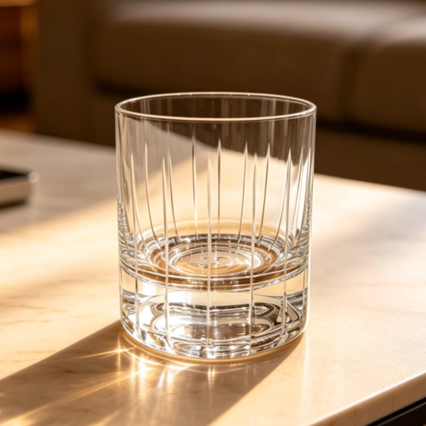 Vaso whisky x6 380 ml tallado filete