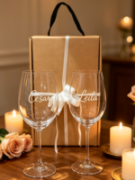 juego de 2 copa premiun personalizada en caja regalo