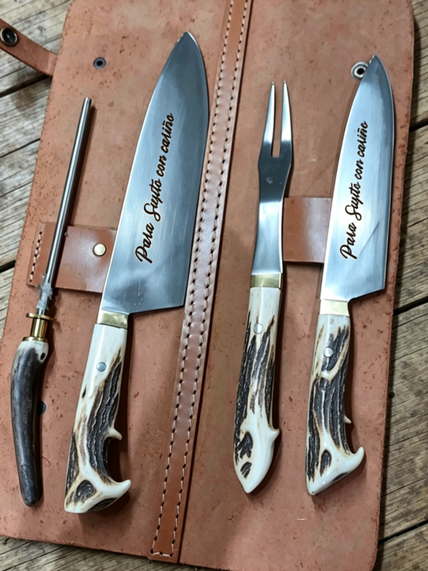 estuche asador 4 piezas asta