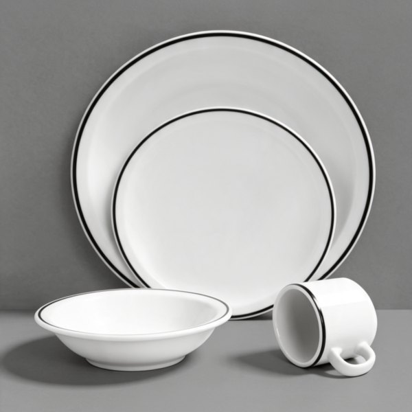 Juego x 6 Plato playo porcelana Tsuji 407