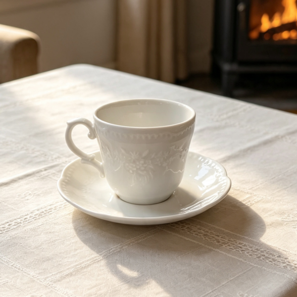 Juego x 6 tazas de cafe Mod. Mozart porcelana verbano