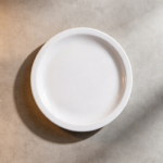 Juego x 6 Plato postre linea rectao porcelana verbano