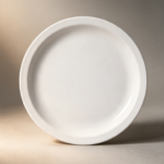 Juego x6 Plato playo 25,5 cm porcelana verbano linea recta